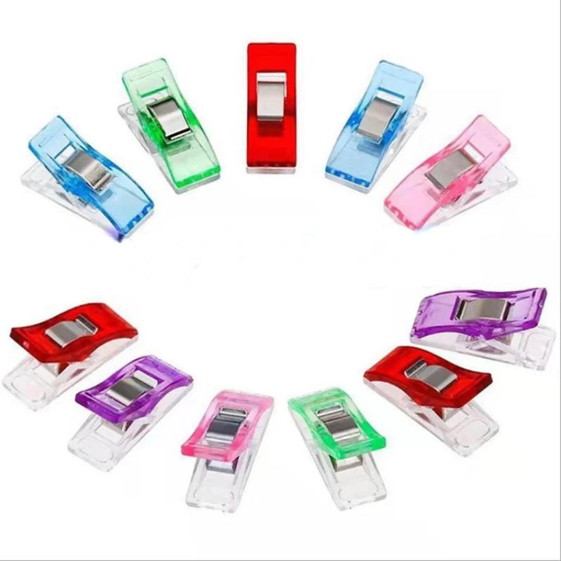 10pcs DIY Patchwork Job Foot Case Home Multicolor Plastic Clips Hemming Sewing Tools Sewing Accessories Crafts Sewin